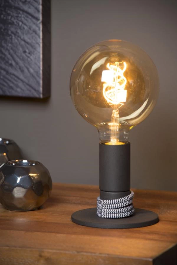 Lucide MARIT - Tischlampe - 1xE27 - Schwarz - Ambiente 1